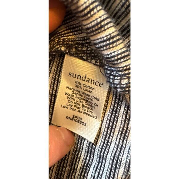 Sundance Linen-Cotton Emmaline Oversized Twist Front Striped Tee Size S - Picture 6 of 6